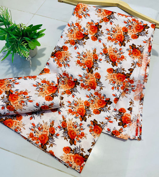 Summer Cotton UnStitched Suit