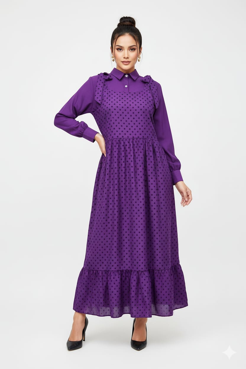Polka dot maxi