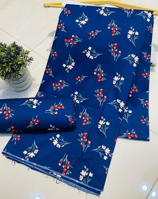 Summer Cotton UnStitched Suit