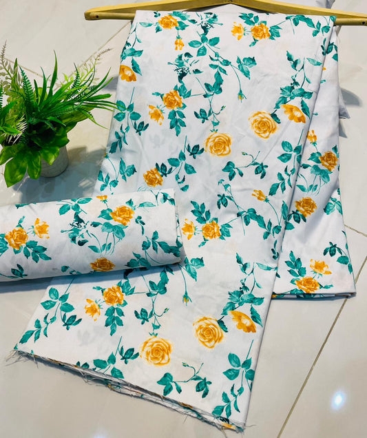 Summer Cotton UnStitched Suit