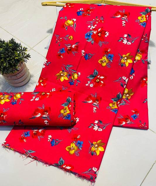Summer Cotton UnStitched Suit